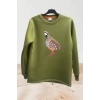 HUNTER AVCILIK TASARIM BASKILI REGULAR FİT BİSİKLET YAKA SWEATSHİRT