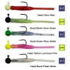 KENDO HOOK WORM JİGHEAD+LRF SİLİKONU 1GR+4.5CM 5 ADET