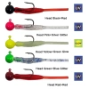KENDO HOOK WORM JİGHEAD+LRF SİLİKONU 2GR+4.5CM 5 ADET