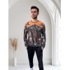 WİDİ ORMAN DESEN ÇULLUK SETTER BASKILI REGULAR FİT BİSİKLET YAKA UZUN KOL DRY TOUCH T-SHİRT