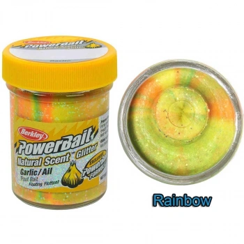 BERKLEY POWERBAİT NATURAL GLİTTER TROUT BAİT SARIMSAKLI SAHTE YEMİ
