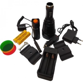 GOLD SİLVER ŞARJ EDİLEBİLİR EL VE TÜFEK FENERİ GS-2800