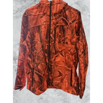 HUNTER AVCILIK SU VE RÜZGAR GEÇİRMEZ KAMUFLAJ ORANGE VE ORMAN DESENLİ SOFTSHELL KIŞLIK MONT