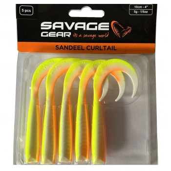 SAVAGE GEAR LB SANDEEL CURLTAİL 10CM,5GR. 5 ADET SAHTE BALIK