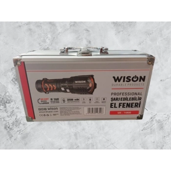 WİSON 8000 LÜMEN PREMİUM ŞARJ EDİLEBİLİR EL FENERİ WS-14800