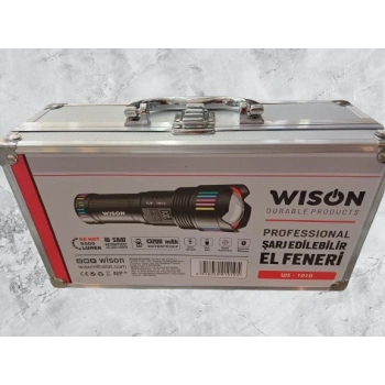 WİSON ŞARJ EDİLEBİLİR PROFESYONEL AVCI EL FENERİ 55 WATT 5500L WS-1010
