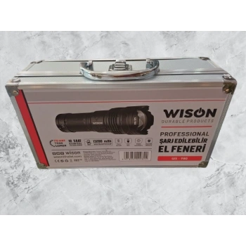WİSON ŞARJ EDİLEBİLİR PROFESYONEL AVCI EL FENERİ 70 WATT 7000L WS-980
