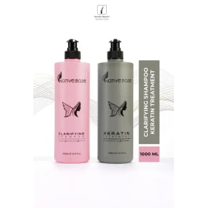 NATİVE BASE SAÇ BAKIM SETİ KERATİN TREATMENT 1000ml + NATİVE BASE CLARİFYİG ŞAMPUAN 1000ml
