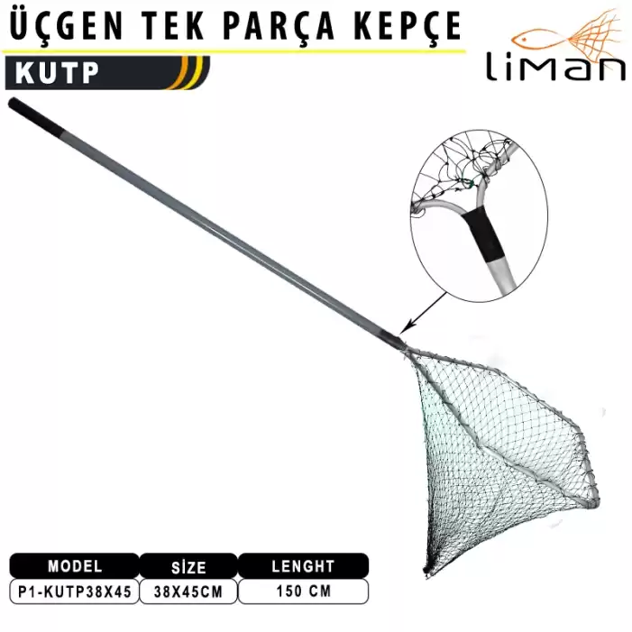Liman Üçgen Tek Parça Misina Kepçe 38x45X150 cm