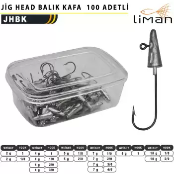 Liman Jig Head Balık Kafa - 100 Adetli