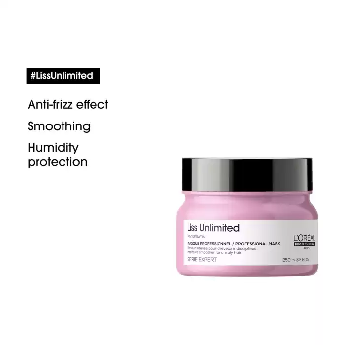 Loreal Serie Expert Liss Unlimited Elektriklenme Karşıtı ve Yoğun Yumuşaklık Veren Maske 250ml 3474636975990