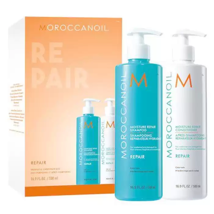 Moroccanoil Onarıcı Nem Veren Saç Bakım Şampuanı 500ml+Krem 500ml Set 7290113148758