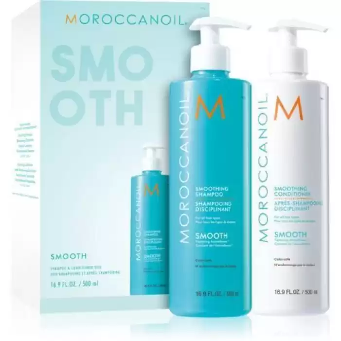Moroccanoil Smoothing Saç Bakım Şampuanı 500ml+Kremi 500ml Set 7290113148765