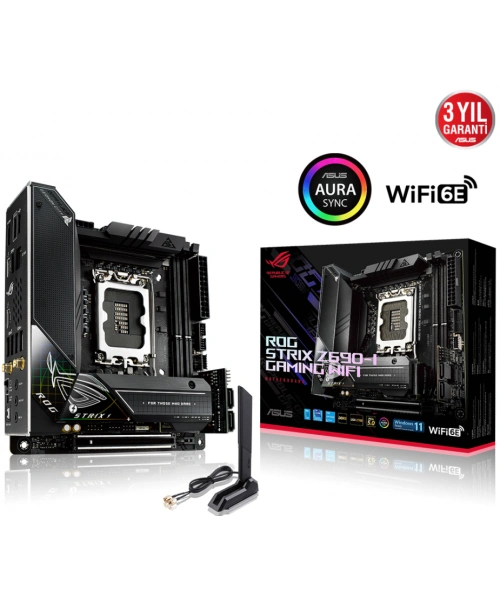 ASUS ROG STRIX Z690-I GAMING WIFI DDR5 6400Mhz(OC) HDMI M.2 Mini ITX 1700p