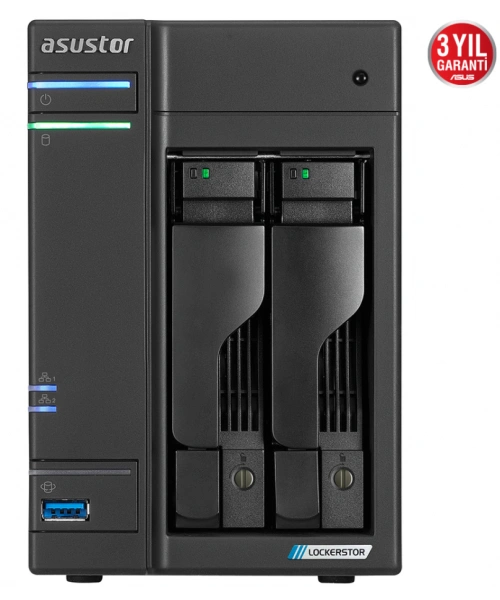 ASUSTOR AS6602T 2 SLOT 4GB DDR4 3.5 NAS DEPOLAMA ÜNİTESİ