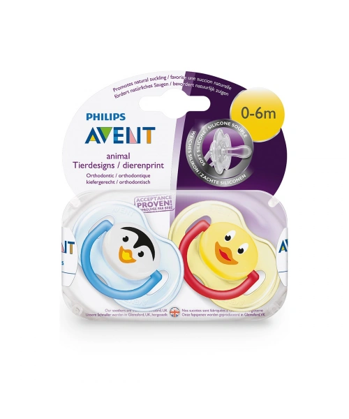 Avent 0% BPA Free Flow Yalancı Emzik 0-6 ay Truman Serisi 2li