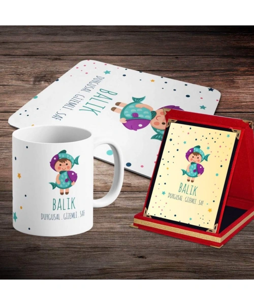 Balık Burcuna Özel Tasarım Sevimli Hediye Seti