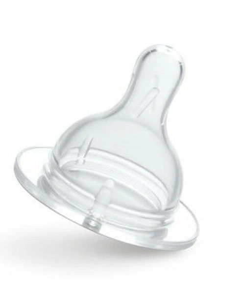 Bebedor Biberon İçin Geniş Ağızlı Yavaş Akışlı Silikon Emzik 0-3 Ay