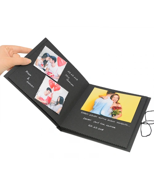 Beyaz Kalemli Kendin Yap Albüm Siyah Anı Defteri