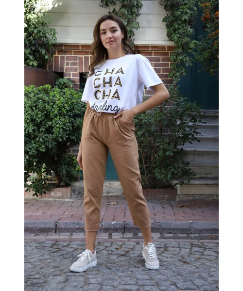 Jogger Pantolon- SÜTLÜ KAHVE