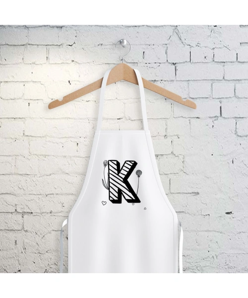 K Harfi Tasarımlı Mutfak Önlüğü