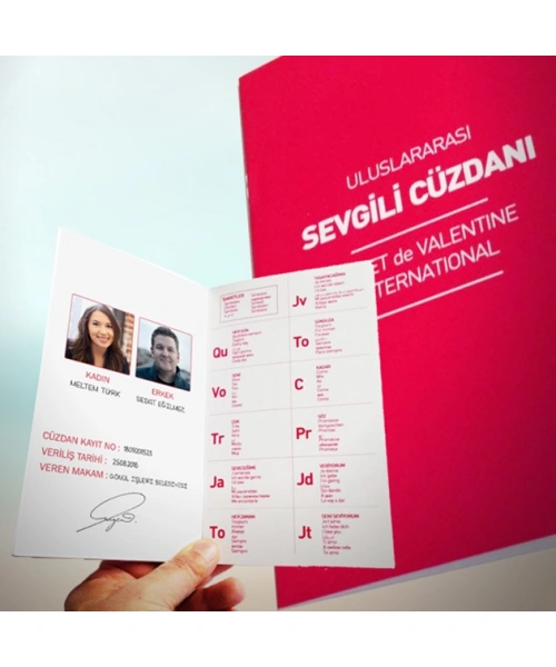 Kişiye Özel Fotoğraflı Sevgili Cüzdan