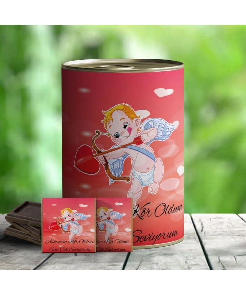 Körkütük Aşık Hediye Çikolata Konservesi