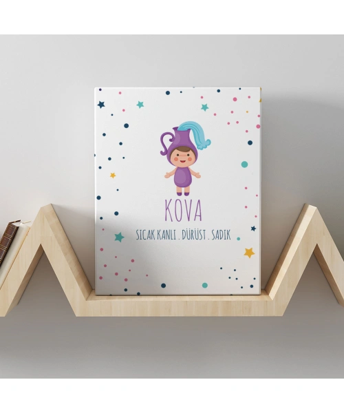 Kova Burcuna Özel Tasarım Kanvas  Tablo