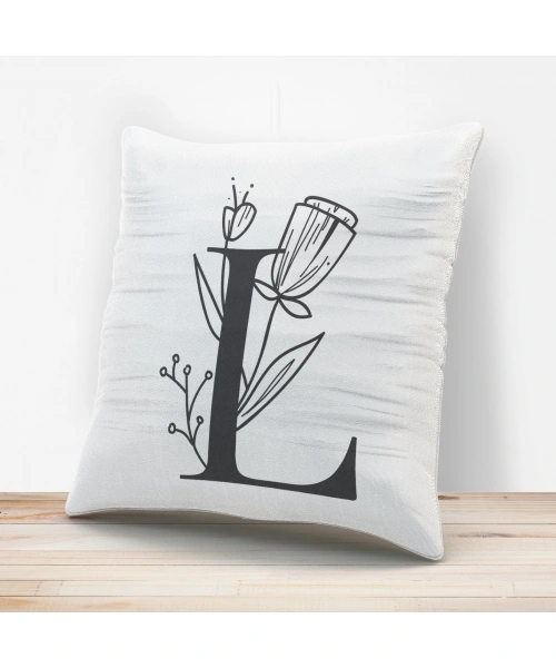 L Harfi Tasarımlı Yastık Kılıfı