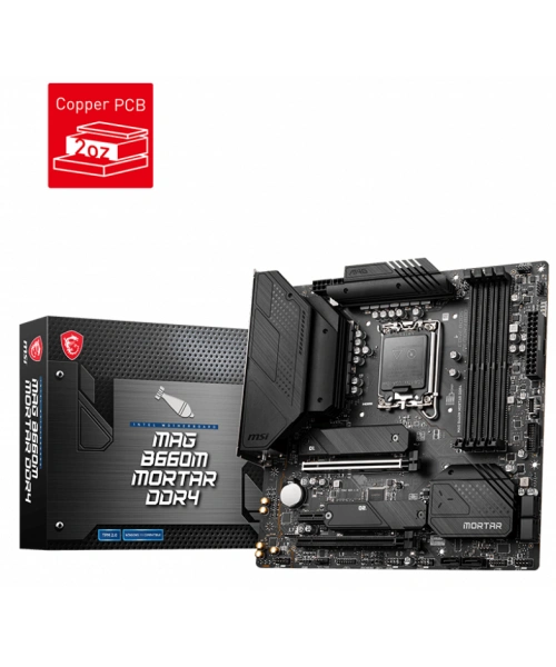 MSI MAG B660M MORTAR DDR4 4800(OC) Mhz MATX 1700p