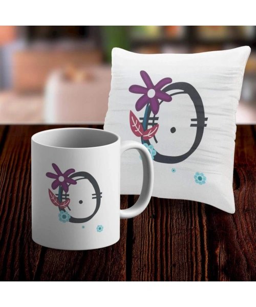 O Harfi Tasarımlı Kupa ve Yastık Kılıfı Hediye Seti