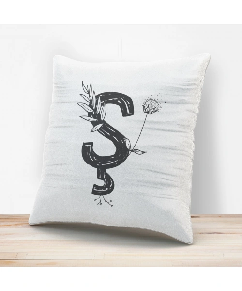 Ş Harfi Tasarımlı Yastık Kılıfı