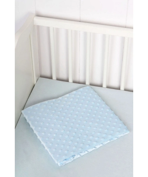 Sema Bebe Fluffy Battaniye (Kabartma Desenli) - Mavi