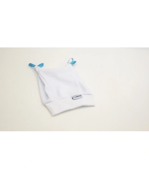 Sema Bebe Yenidoğan Kurdelalı Bebek Şapka - Beyaz