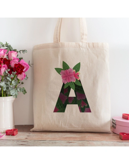 A Harfi Tasarımlı Alışveriş Plaj Bez Çanta