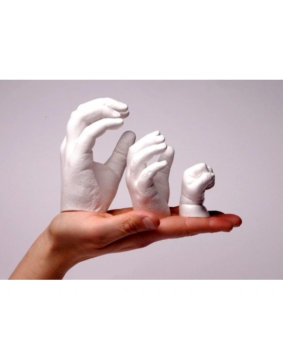 Anne Baba Çocuk Minik Heykel Aile Seti