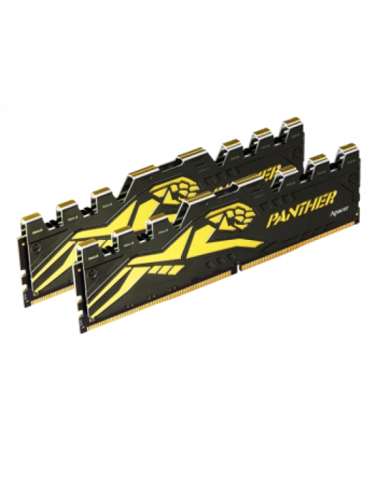 Apacer Panther Black-Gold 16GB (2x8GB) 3200Mhz CL16 DDR4 Gaming Ram (AH4U16G32C28Y7GAA-2)