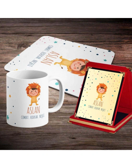 Aslan Burcuna Özel Tasarım Sevimli Hediye Seti