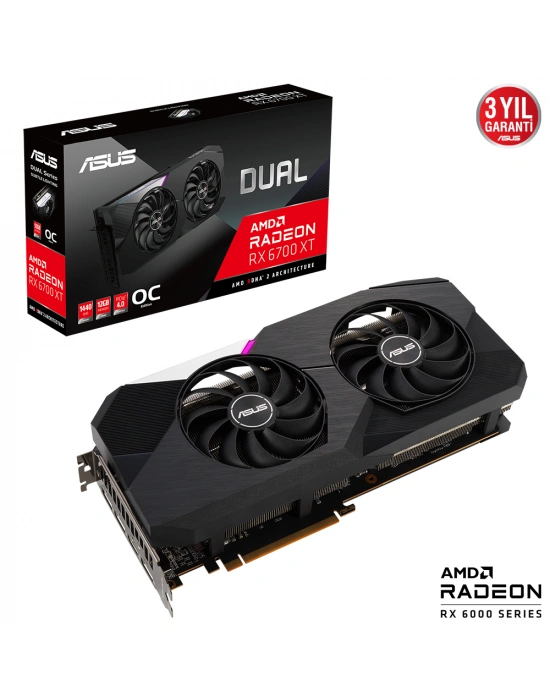 ASUS DUAL-RX6700XT-O12G 12GB GDDR6 HDMI DP 192Bit