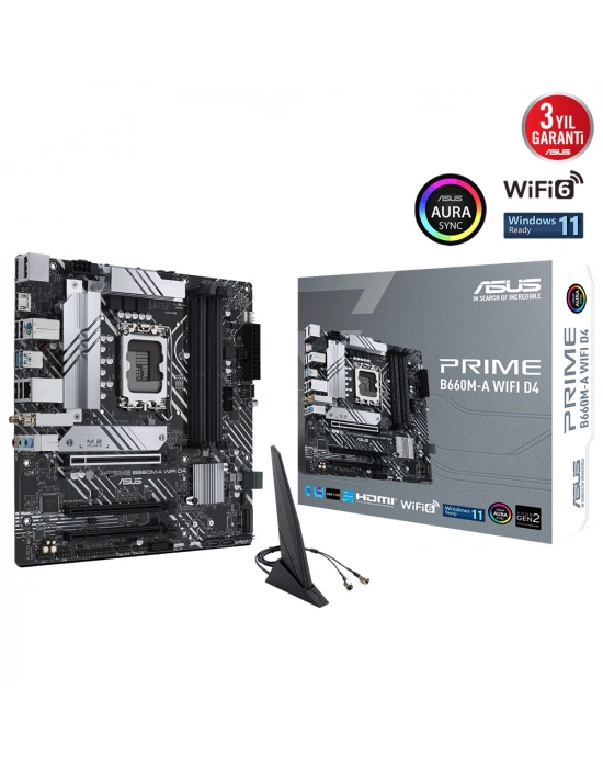 ASUS PRIME B660M-A WIFI D4 DDR4 5333MHz(OC) M.2 HDMI DP mATX 1700p