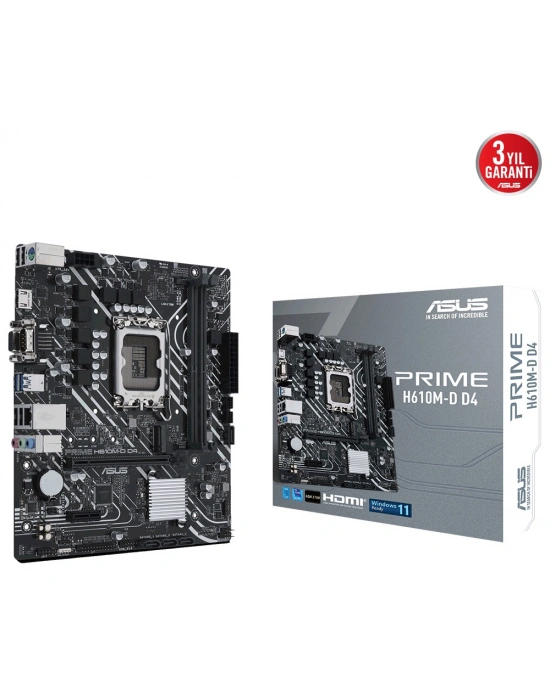ASUS PRIME H610M-D DDR4 3200(OC) VGA HDMI DP M.2 mATX 1700p