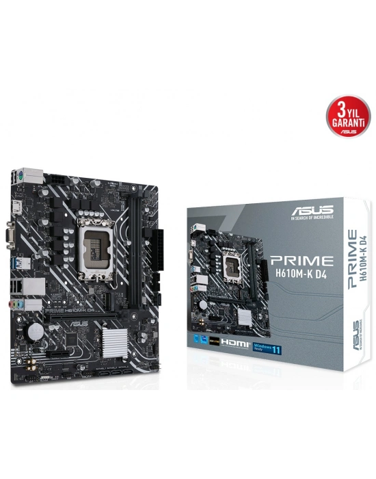 ASUS PRIME H610M-K D4 DDR4 3200(OC) HDMI DP M.2 mATX 1700p