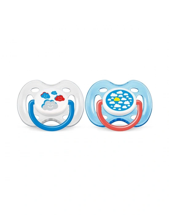 Avent 0% BPA Yalanci Emzik 0-6 ay Desenli 2li