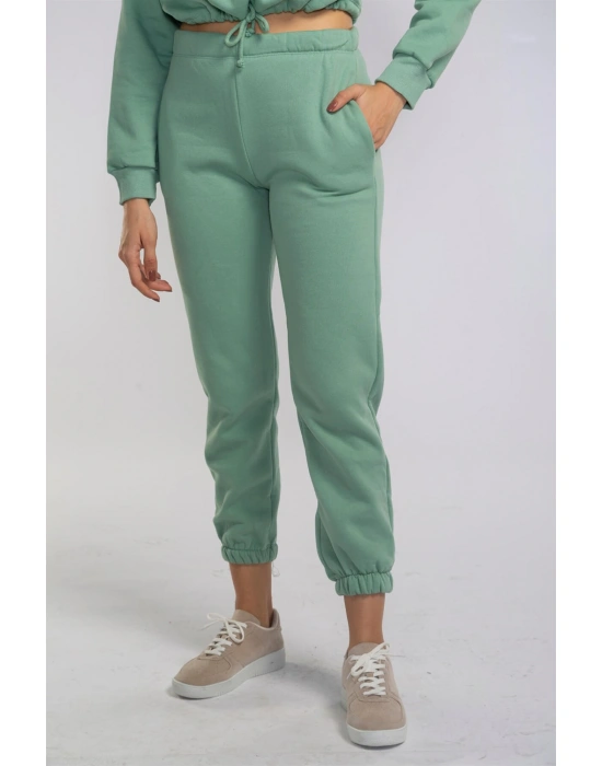 Bel Lastikli Şardonlu İkili Takım-MİNT YEŞİLİ