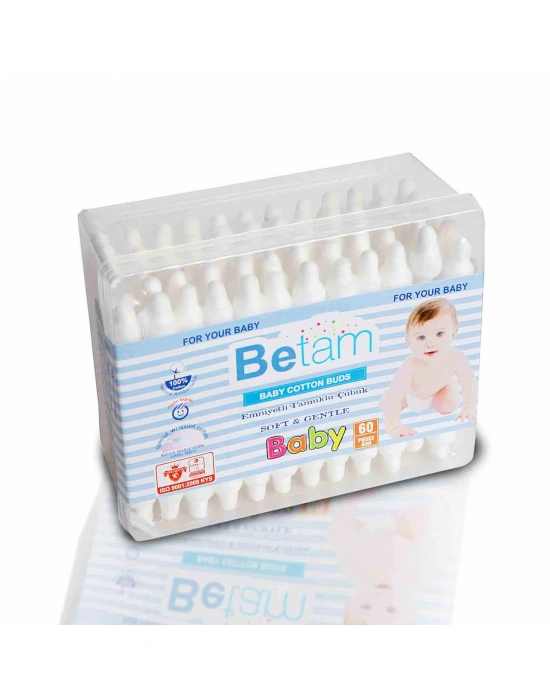 Betam Emniyetli Bebek Kulak Çubuğu 60lı
