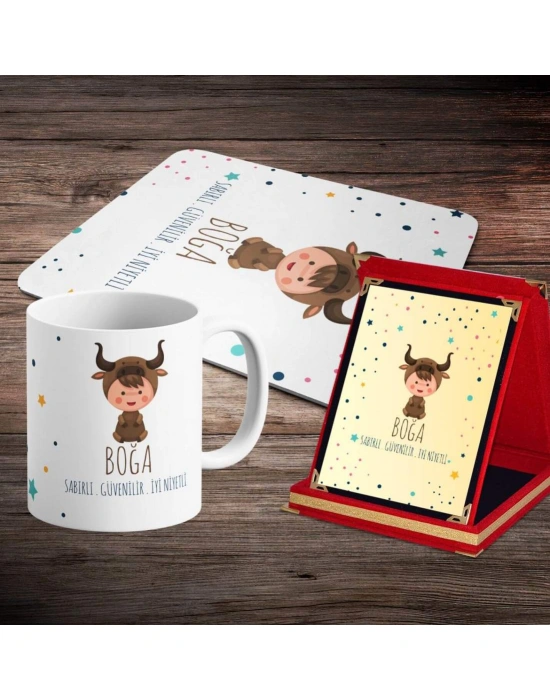 Boğa Burcuna Özel Tasarım Sevimli Hediye Seti