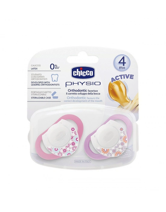 Chicco Physio Kauçuk Emzik 4+ ay - Pembe