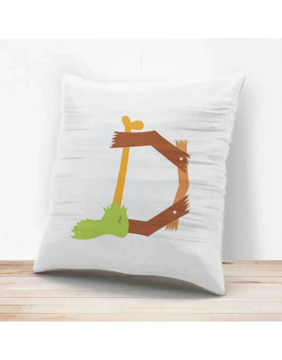 D Harfi Tasarımlı Yastık Kılıfı