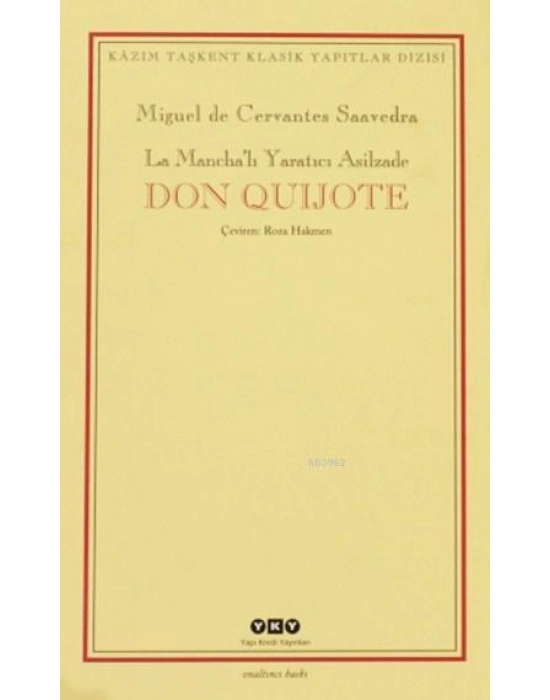 Don Quijote (2 Cilt, Kutulu); La Manchalı Yaratıcı Asilzade