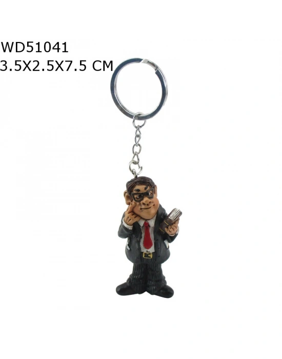 Erkek Öğretmen Figürlü Biblo Heykel Anahtarlık